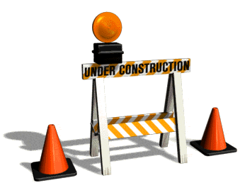 Animated under construction barrier
