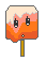 Animated orange popsicle